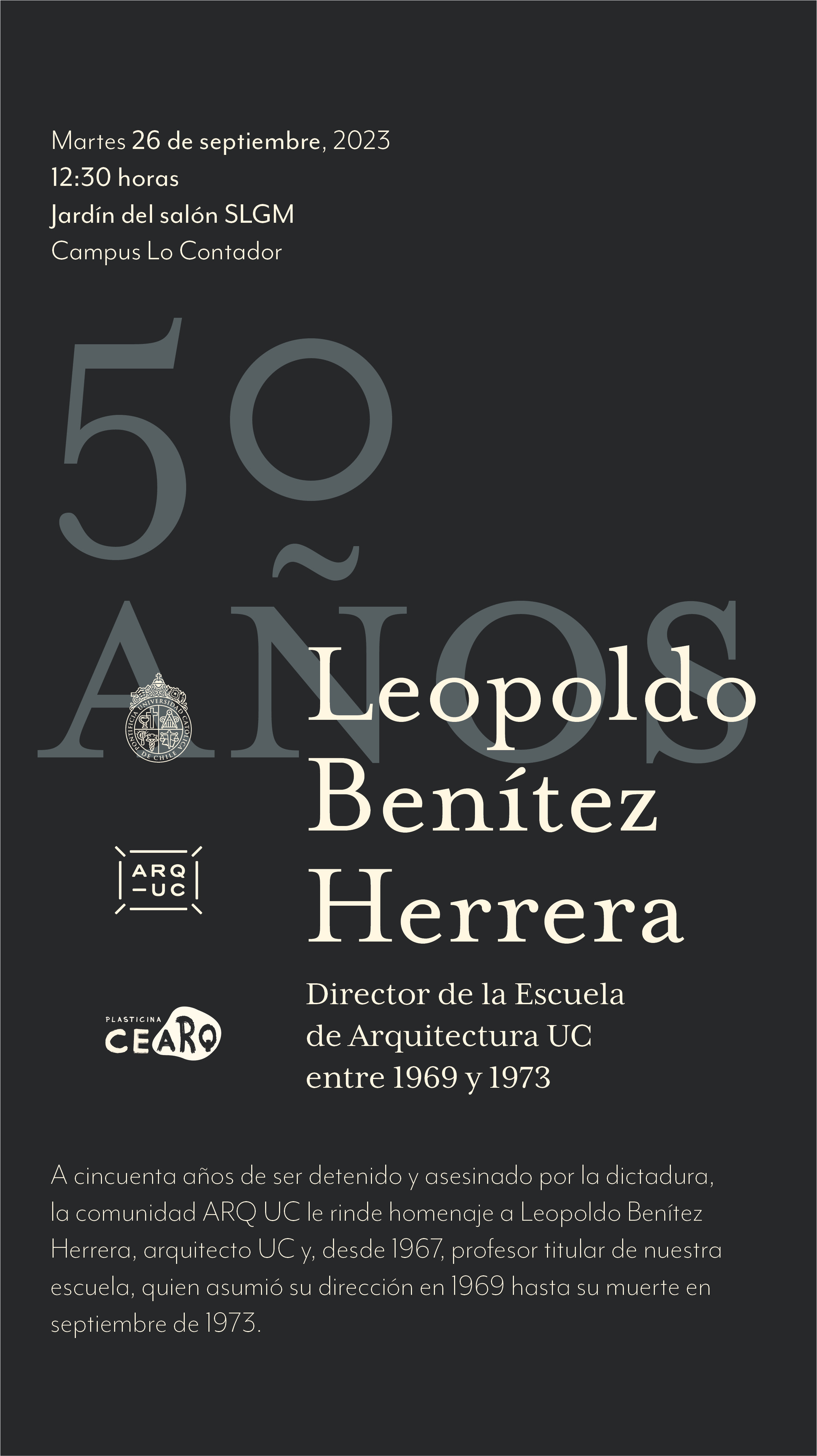 2023-09-21_AFICHE_Homenaje_ARQ_UC_Leopoldo_Benítez.jpg