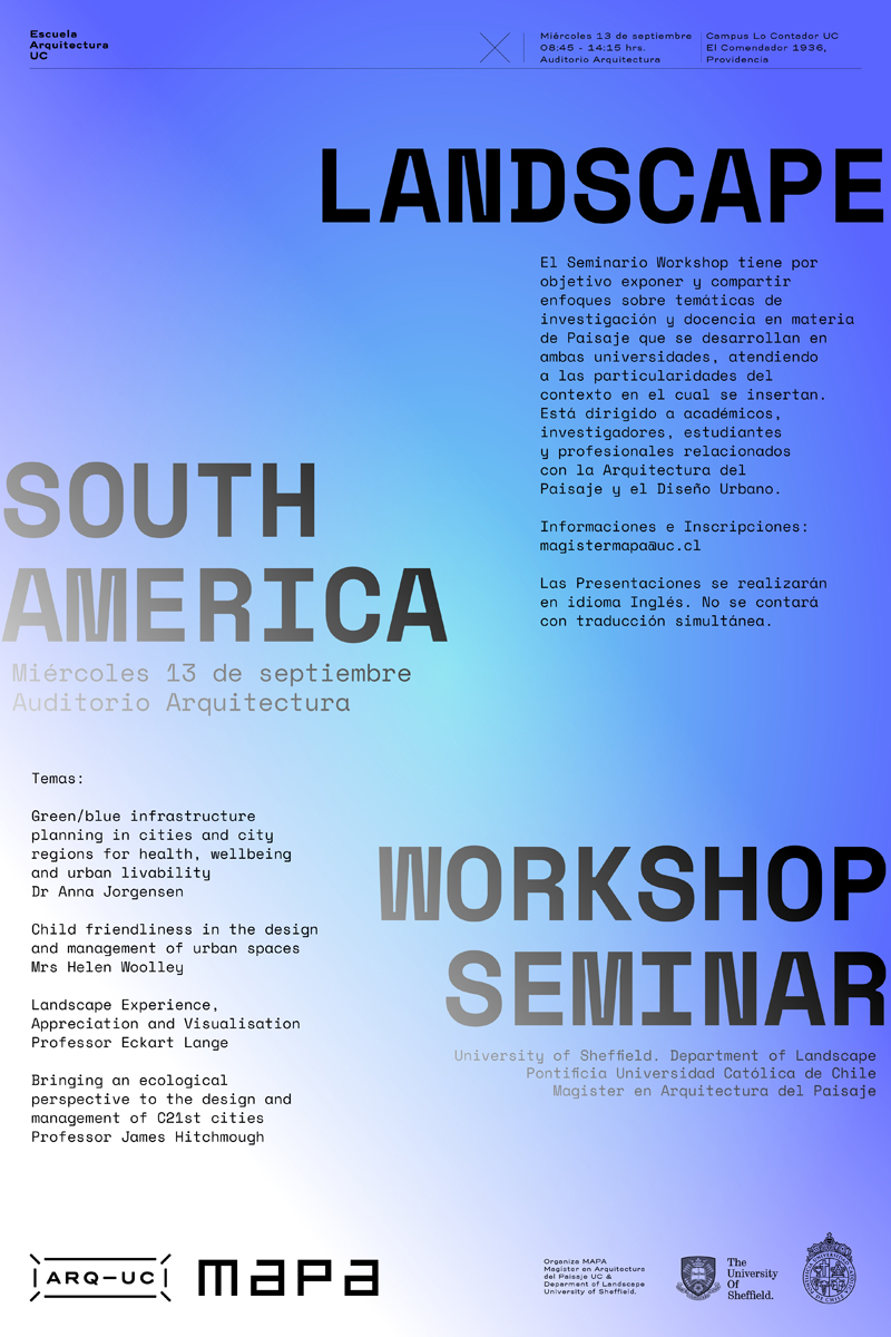 13 SEPTIEMBRE Workshop Seminar Landscape South America 2