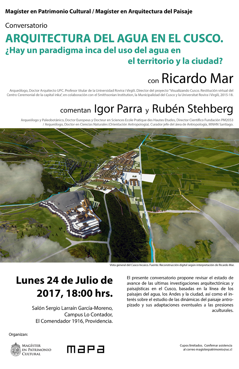 24 JULIO Conversatorio Arquitectura del Agua en Cusco
